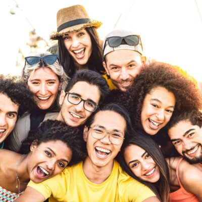 group of millennials